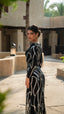 ANGELICA – Black, Bronze, and Silver Sequin Evening Gown