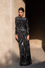 ANGELICA – Black, Bronze, and Silver Sequin Evening Gown