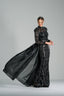 SELENA - Black Sequin Gown with Sheer Sleeves