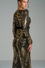 HELENA - Black and Gold Sequin Evening Gown