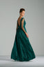 ATHENA - Emerald Green Sequin and Mesh Evening Gown