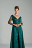 ATHENA - Emerald Green Sequin and Mesh Evening Gown