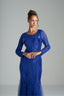 TATIANA - Royal Blue Sequin and Tulle Evening Gown