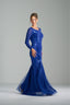 TATIANA - Royal Blue Sequin and Tulle Evening Gown