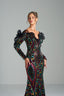 DIANA - Multicolor Sequin Gown with Ruffled Sleeves