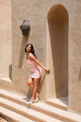 AYLA – PINK SEQUIN MINI BODYCON DRESS