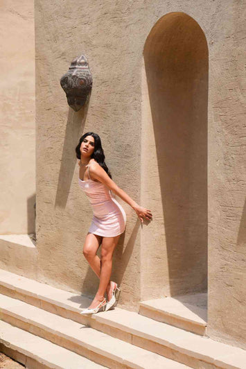 AYLA – PINK SEQUIN MINI BODYCON DRESS