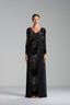 JENNY – Black Multicolor Sequin Long Sleeve Gown