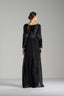 JENNY – Black Multicolor Sequin Long Sleeve Gown
