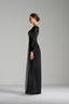 JENNY – Black Multicolor Sequin Long Sleeve Gown