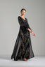 JENNY – Black Multicolor Sequin Long Sleeve Gown