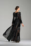 JENNY – Black Multicolor Sequin Long Sleeve Gown