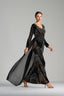 JENNY – Black Multicolor Sequin Long Sleeve Gown