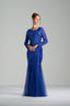 TATIANA - Royal Blue Sequin and Tulle Evening Gown