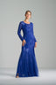 TATIANA - Royal Blue Sequin and Tulle Evening Gown
